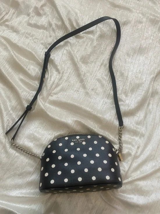 kate spade Black and White Polka Dot Crossbody Bag - Picture 1 of 6